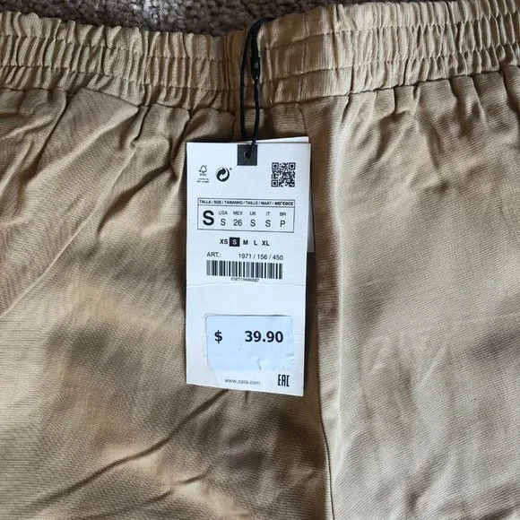 Tan Embellished Zara Joggers - Picture 6 of 6